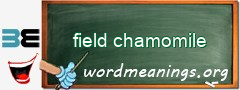 WordMeaning blackboard for field chamomile